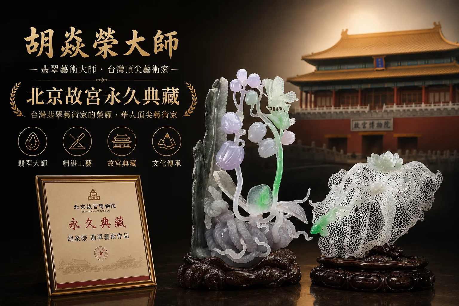 胡焱榮大師 讓翡翠藝術走向世界的文化推手 北京故宮永久典藏的翡翠藝術家 胡焱榮大師 讓翡翠藝術走向世界的文化推手 北京故宮永久典藏的翡翠藝術家